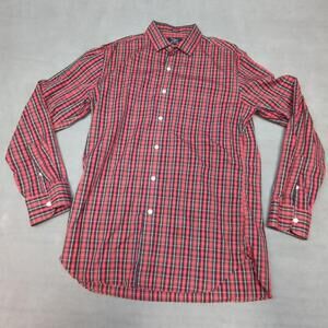 J. Crew Thompson Shirtings Mens Large Red Plaid Button Up Preppy Academic Casual